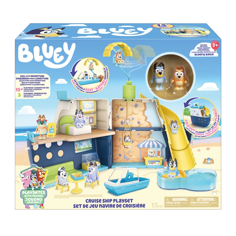 SET DE JUEGO BARCO CRUCERO CON ACCESORIOS Y FIGURAS BLUEY - 1
