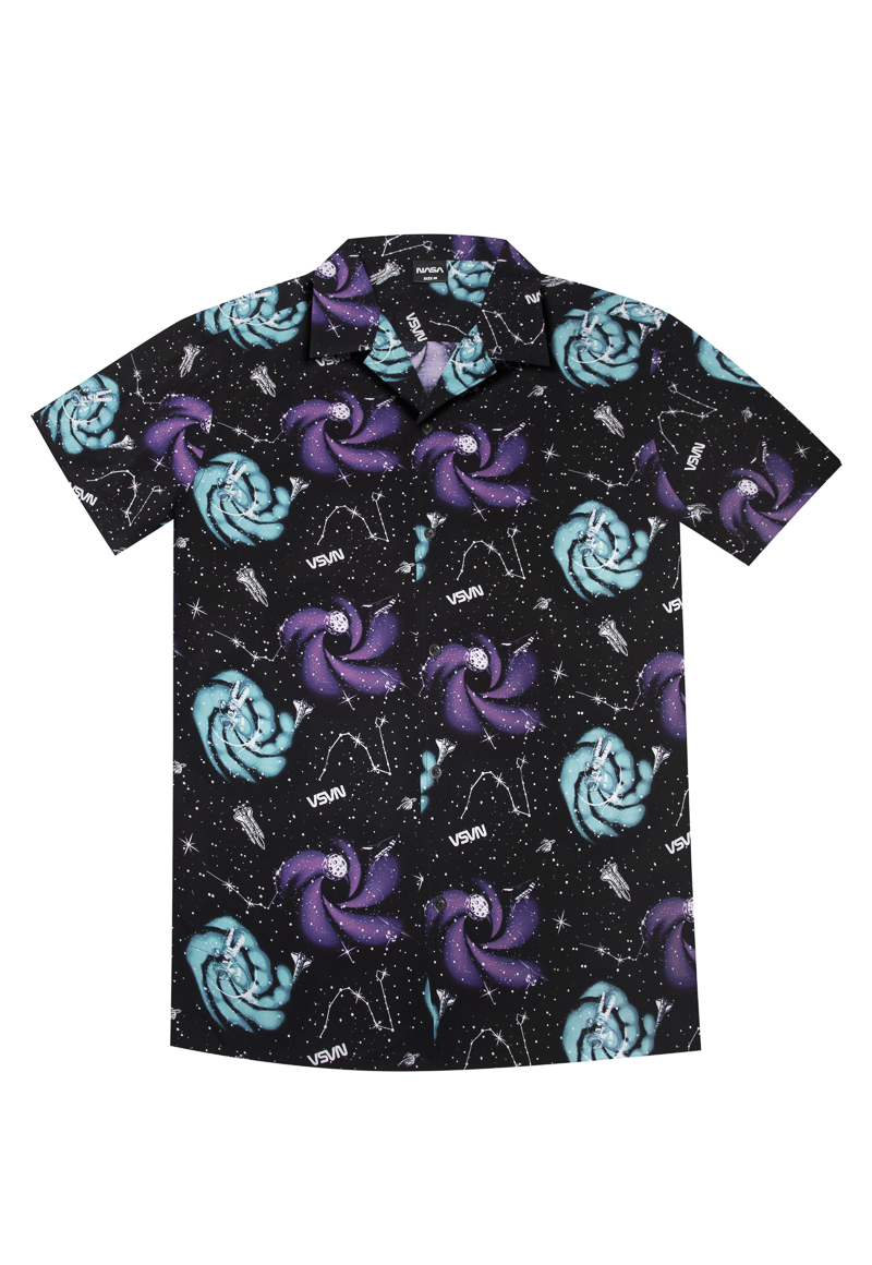 GUAYABERA HOMBRE GALAXIA NEGRO NASA - 5