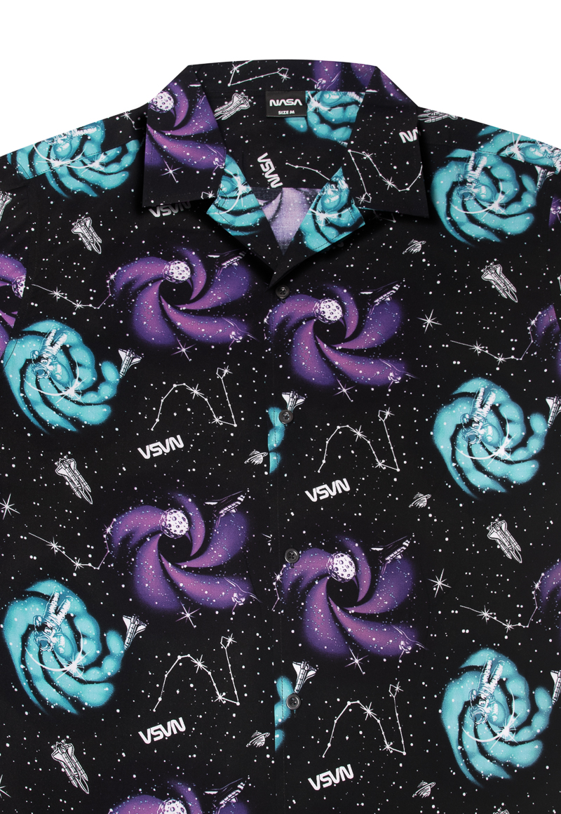 GUAYABERA HOMBRE GALAXIA NEGRO NASA - 7