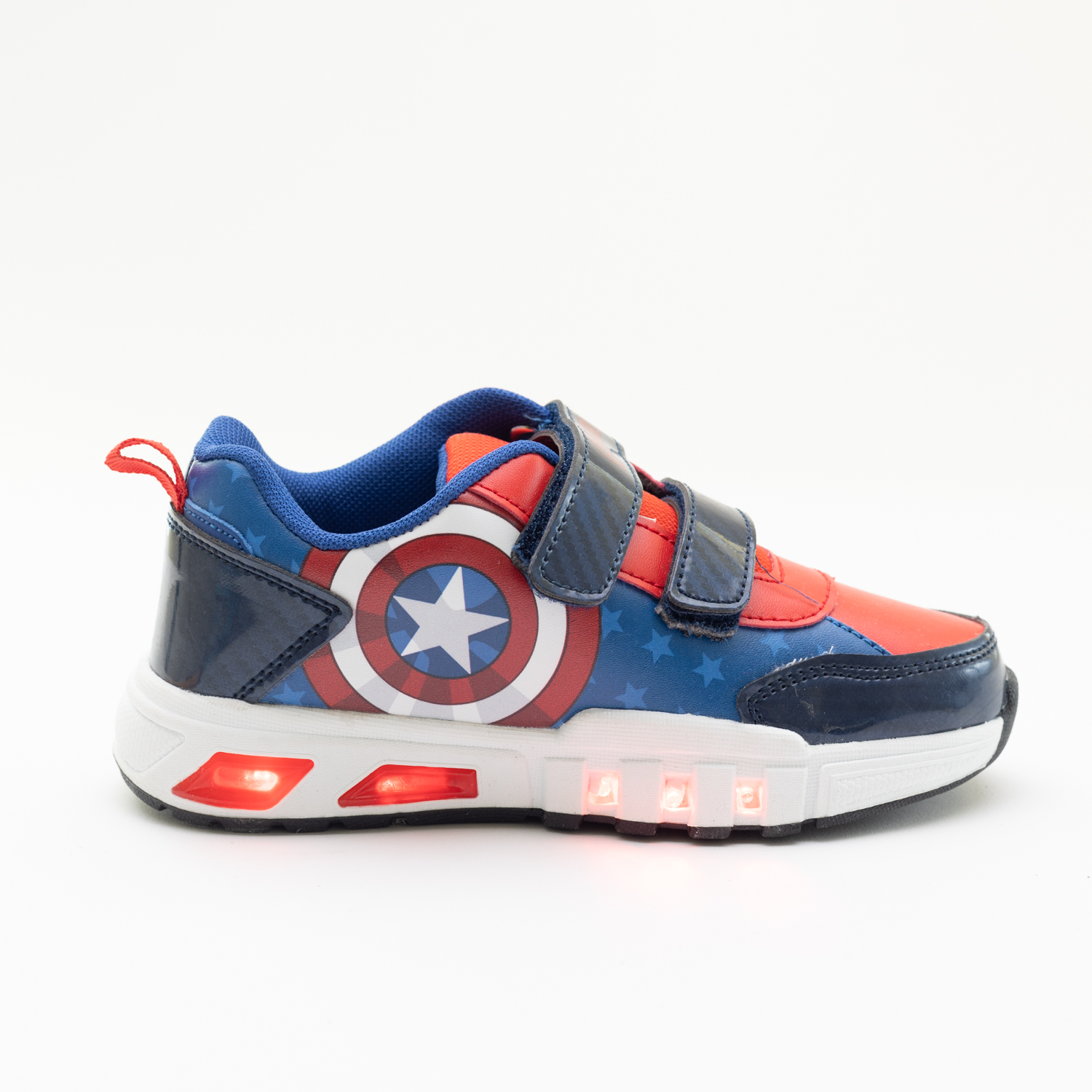 CERDÁ LIFE'S LITTLE MOMENTS Cerda- Scarpe con luci di Capitan America di The Avengers di Colore Blu, per Bambini, Grigio Perla, 23 EU