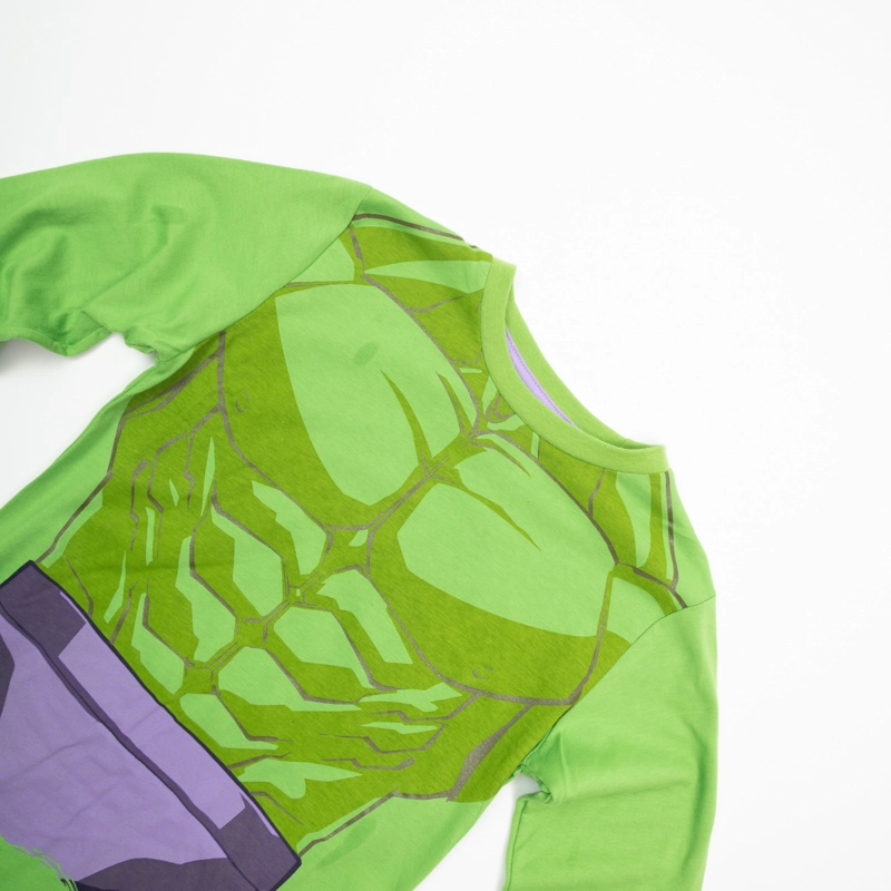 POLERA MANGA LARGA NIÑO HULK COSTUME VERDE MARVEL - 3