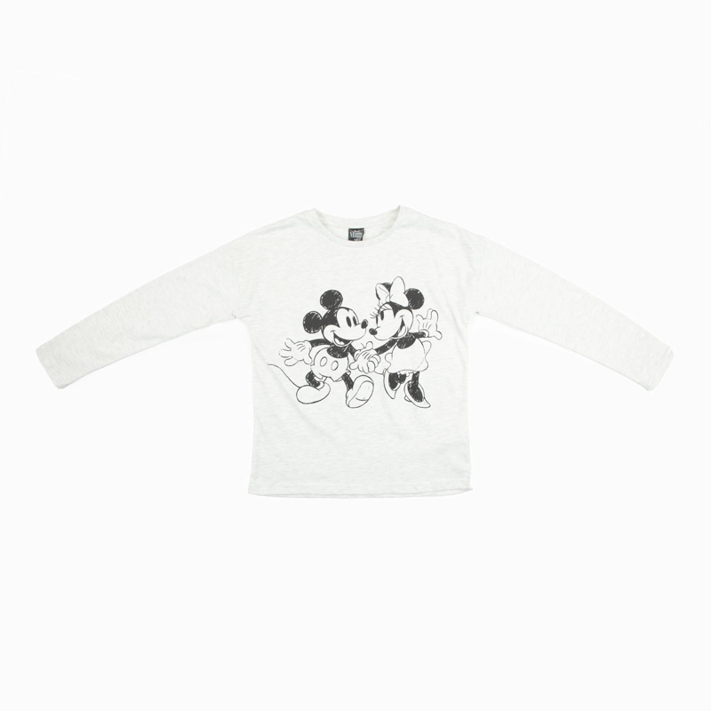 POLERA MANGA LARGA NIÑA DISNEY PAREJA GRIS MINNIE - 1