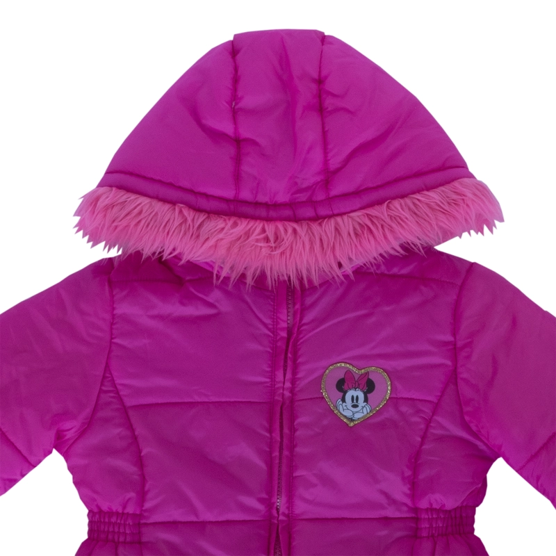PARKA NIÑA DISNEY MINNIE CORAZON ROSADO - 3