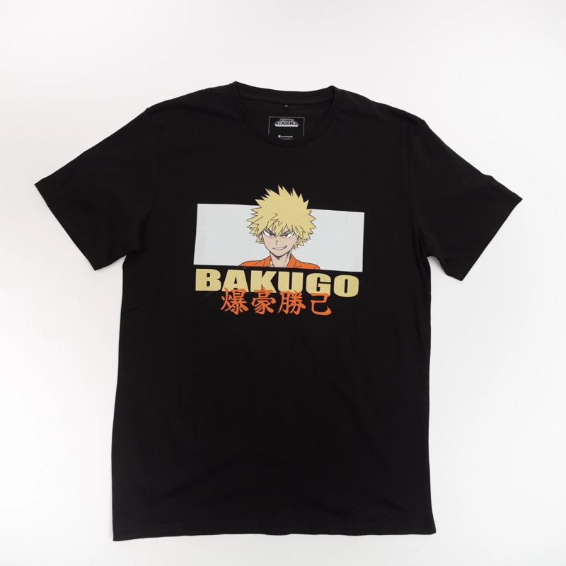 POLERA HOMBRE  MY HERO ACADEMIA  BAKUGO NEGRO - 1