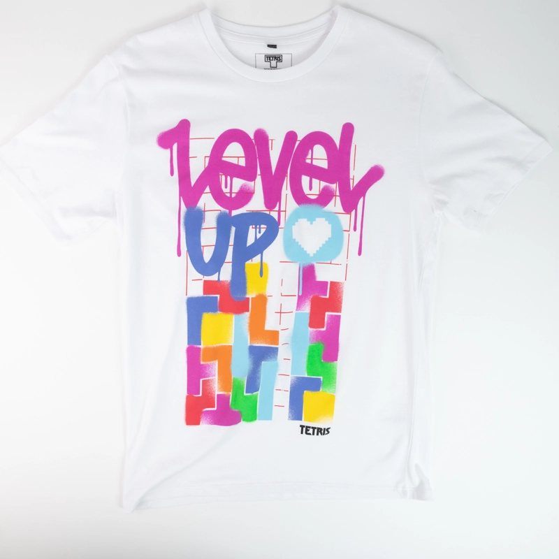 POLERA HOMBRE TETRIS  LEVEL BLANCO - 1