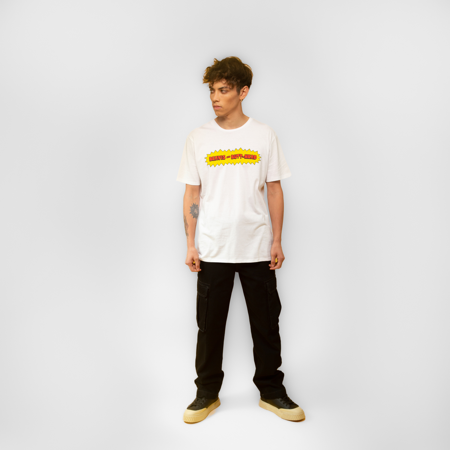 POLERA HOMBRE BEAVIS AND BUTT-HEAD ROCK BLANCO MTV - 6
