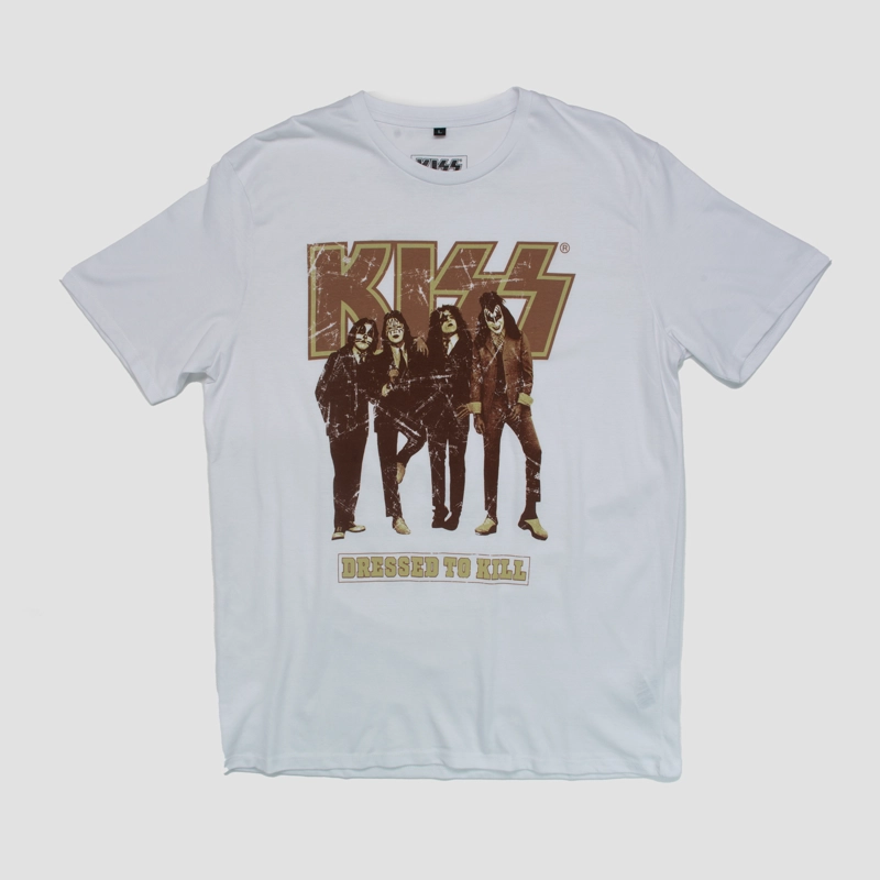 POLERA HOMBRE DRESSED TO KILL KISS BLANCO - 1