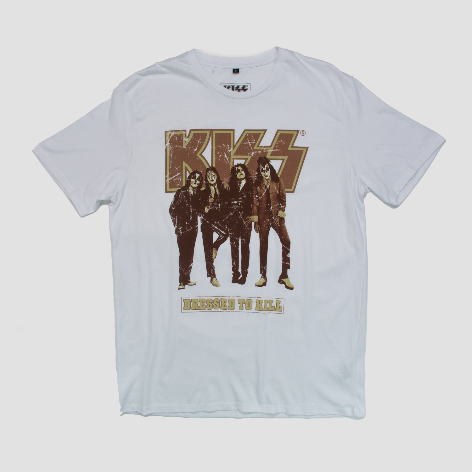 POLERA HOMBRE DRESSED TO KILL KISS BLANCO - 1