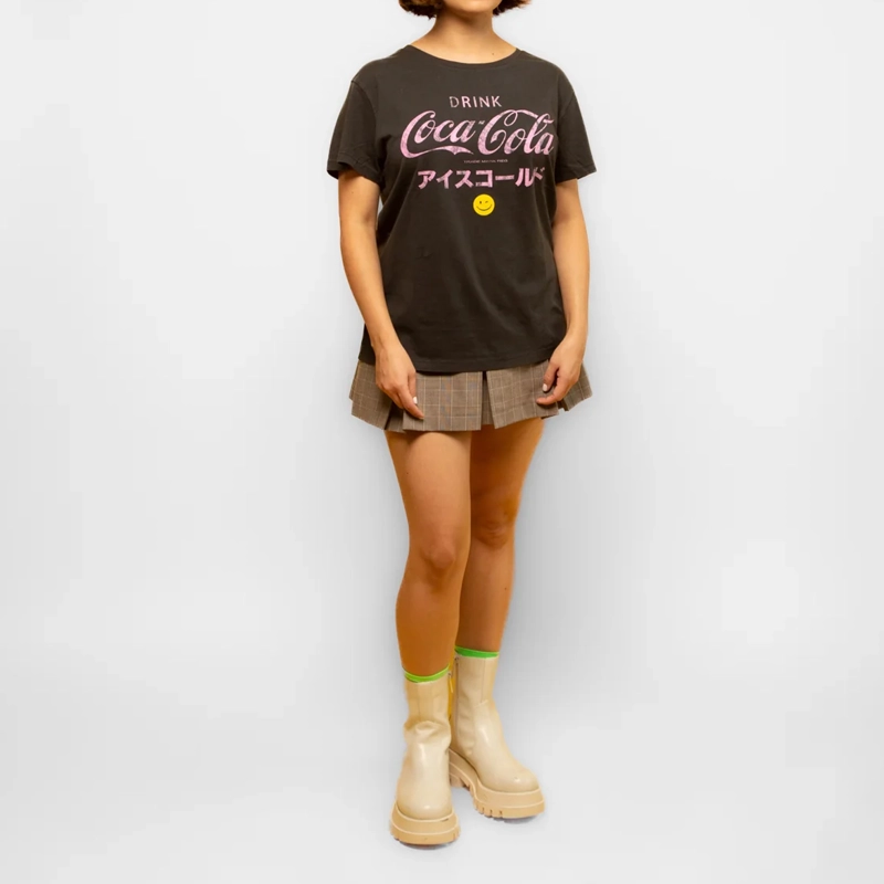POLERA MUJER COCA COLA COKE MUJER GRIS - 3