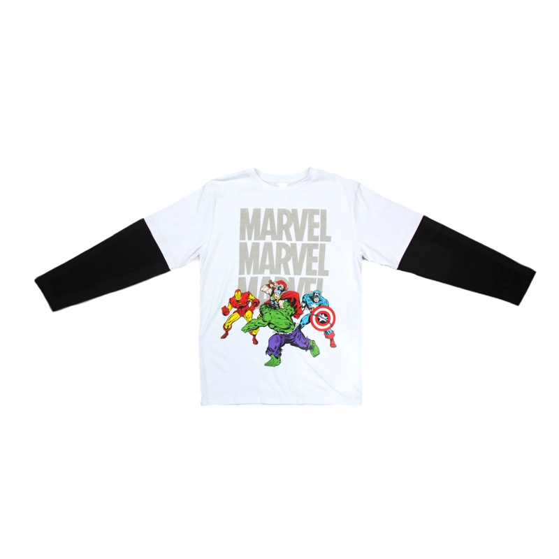 POLERA MANGA LARGA NIÑO MARVEL DOBLE  BLANCO MARVEL - 1