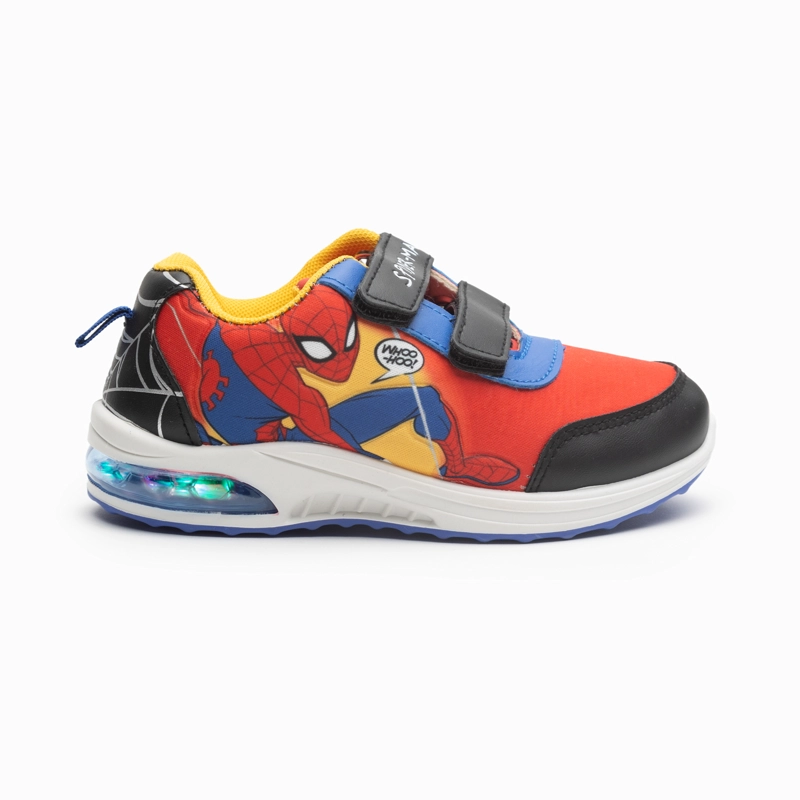 ZAPATILLAS LUCES NIÑO SPIDERMAN ACCION ROJO MARVEL - 1