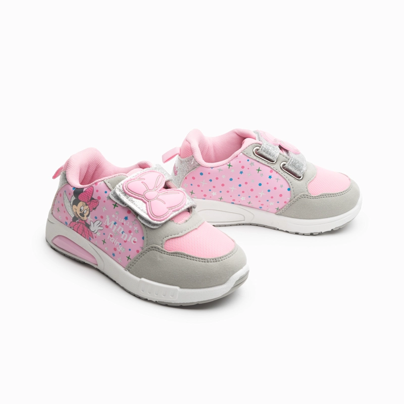 ZAPATILLAS LUCES NIÑA MINNIE SALUDOS ROSADO DISNEY - 2