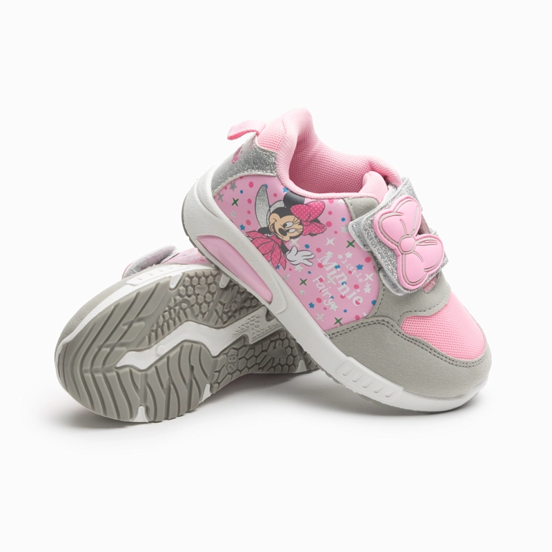 ZAPATILLAS LUCES NIÑA MINNIE SALUDOS ROSADO DISNEY - 3