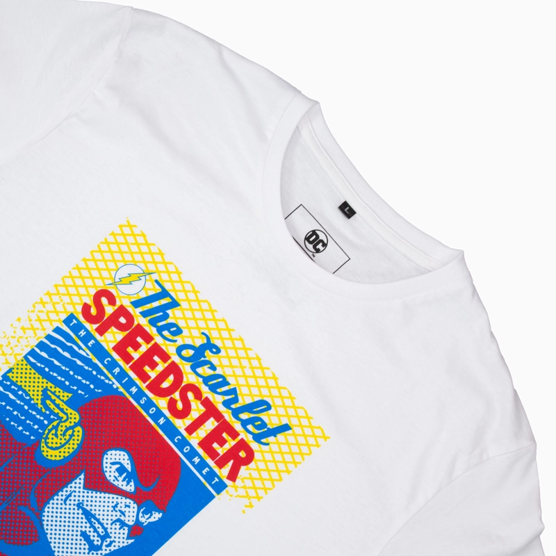 POLERA HOMBRE  THE FLASH CARATULA BLANCO DC COMICS - 2