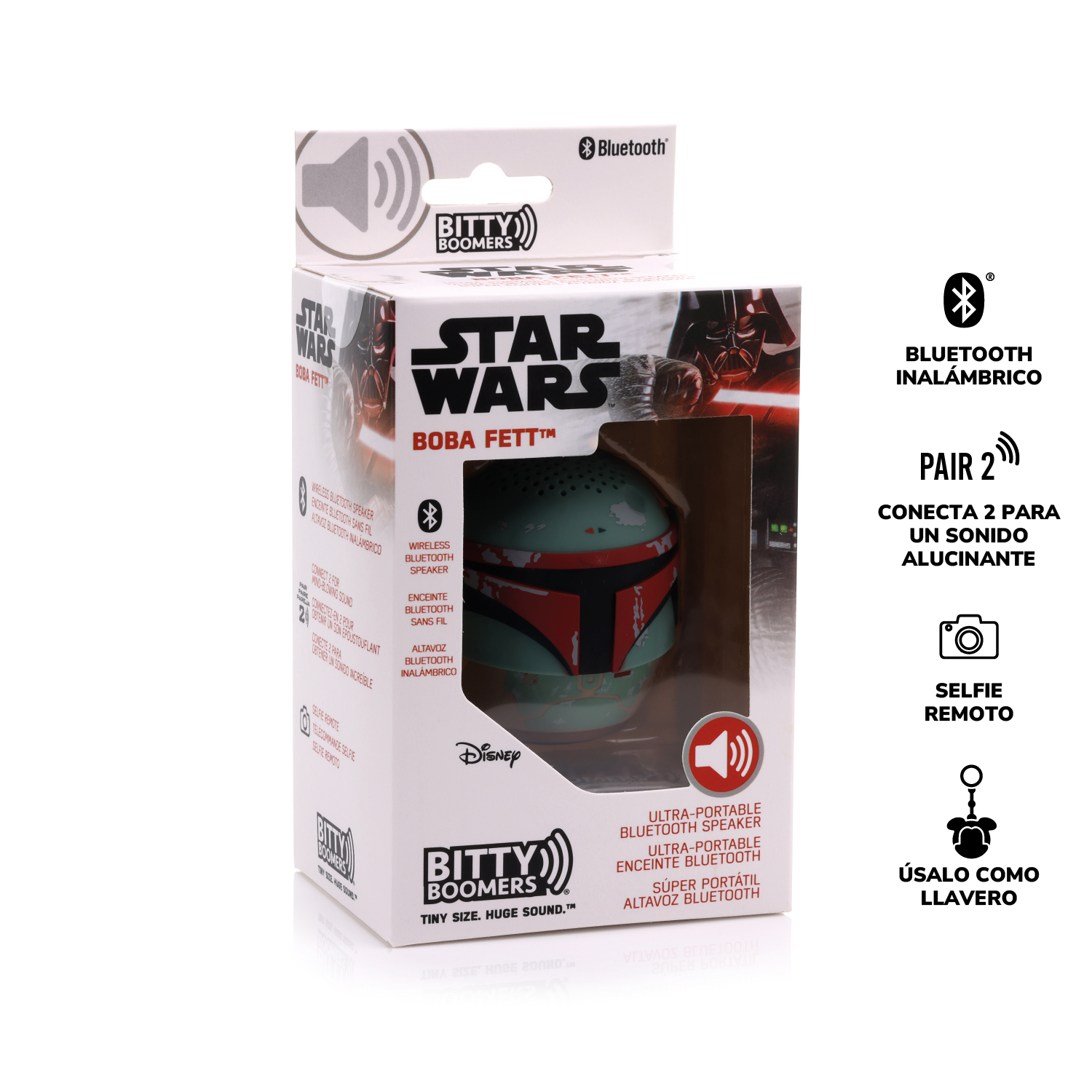 PARLANTE BLUETOOTH PORTATIL BOBA ROTJ STAR WARS BITTY BOOMERS - 4