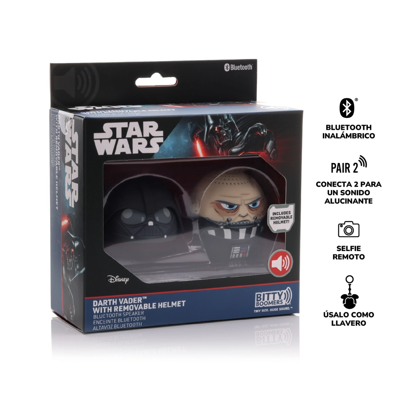 PARLANTE BLUETOOTH PORTATIL DARTH VADER CASCO REMOVIBLE STAR BITTY BOOMERS - 5