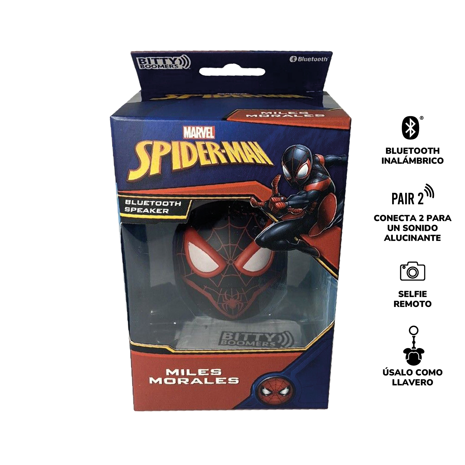 PARLANTE BLUETOOTH PORTATIL MILES MORALES MARVEL BITTY BOOMERS - 5