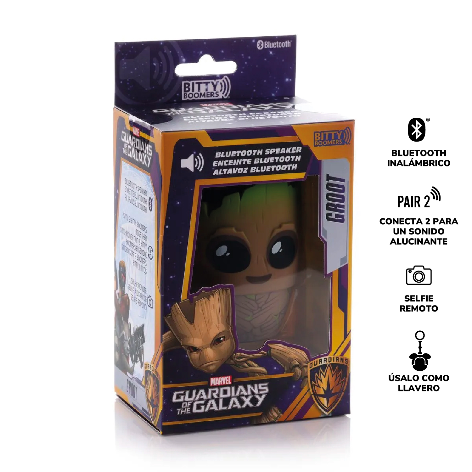 PARLANTE BLUETOOTH PORTATIL GROOT MARVEL BITTY BOOMERS - 9