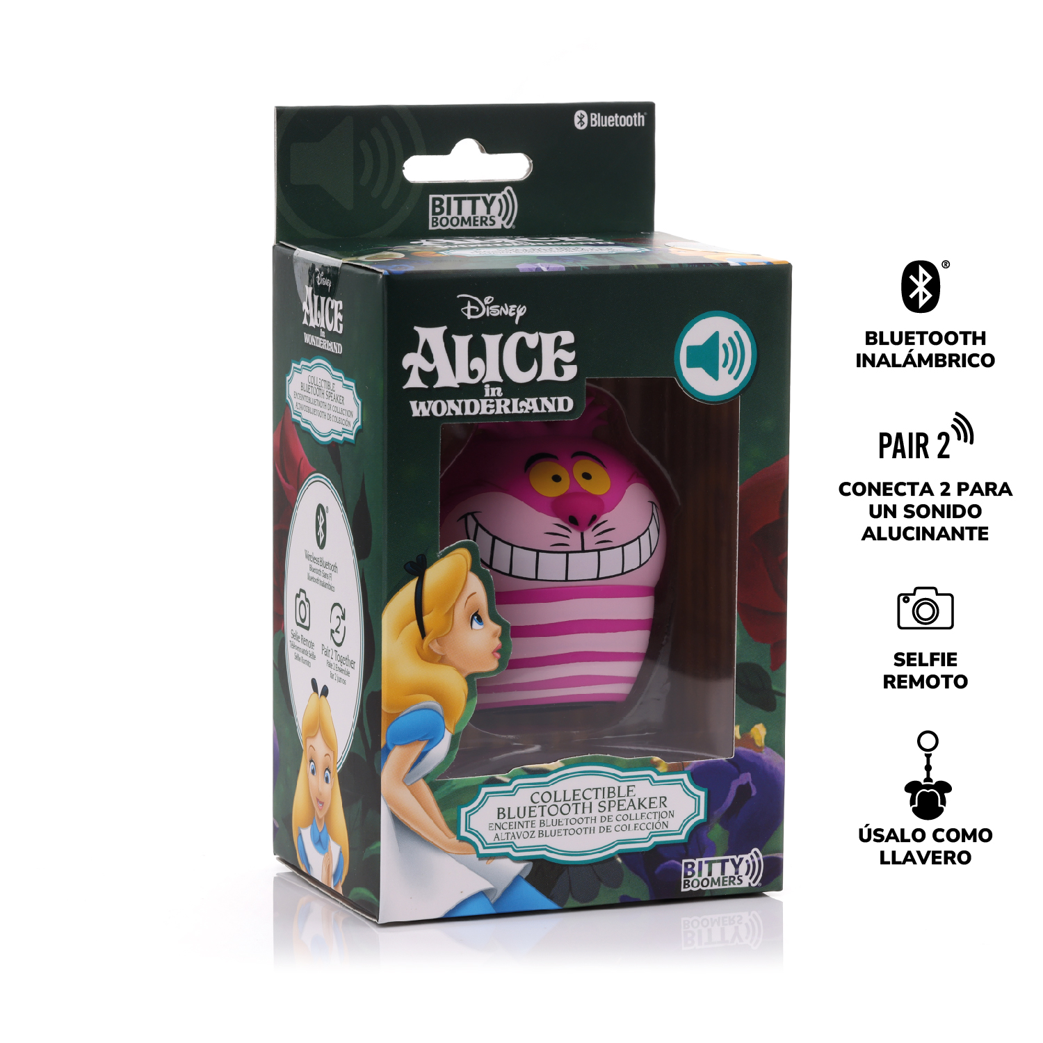 PARLANTE BLUETOOTH PORTATIL GATO CHESHIRE DISNEY BITTY BOOMERS - 5