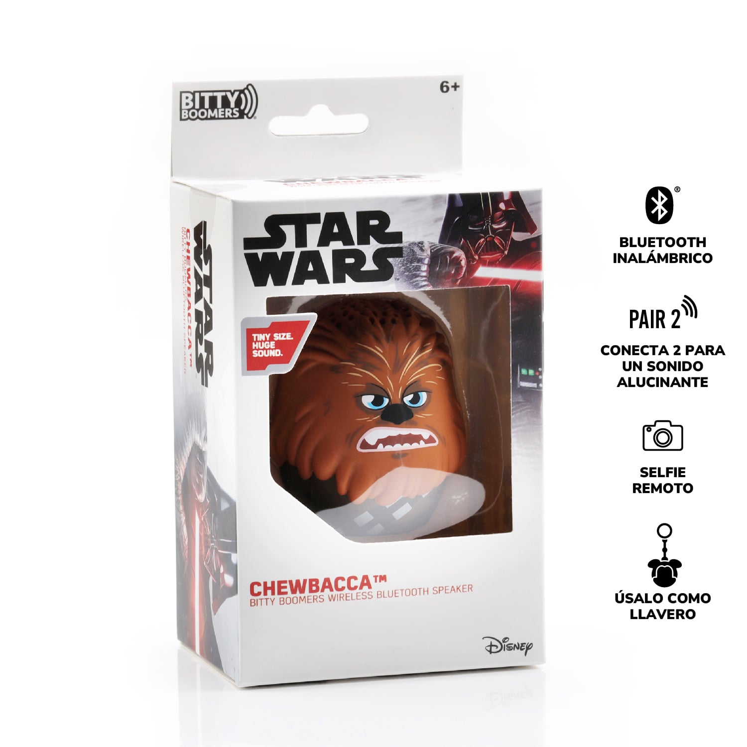 PARLANTE BLUETOOTH PORTATIL CHEWBACCA STAR WARS BITTY BOOMERS - 3