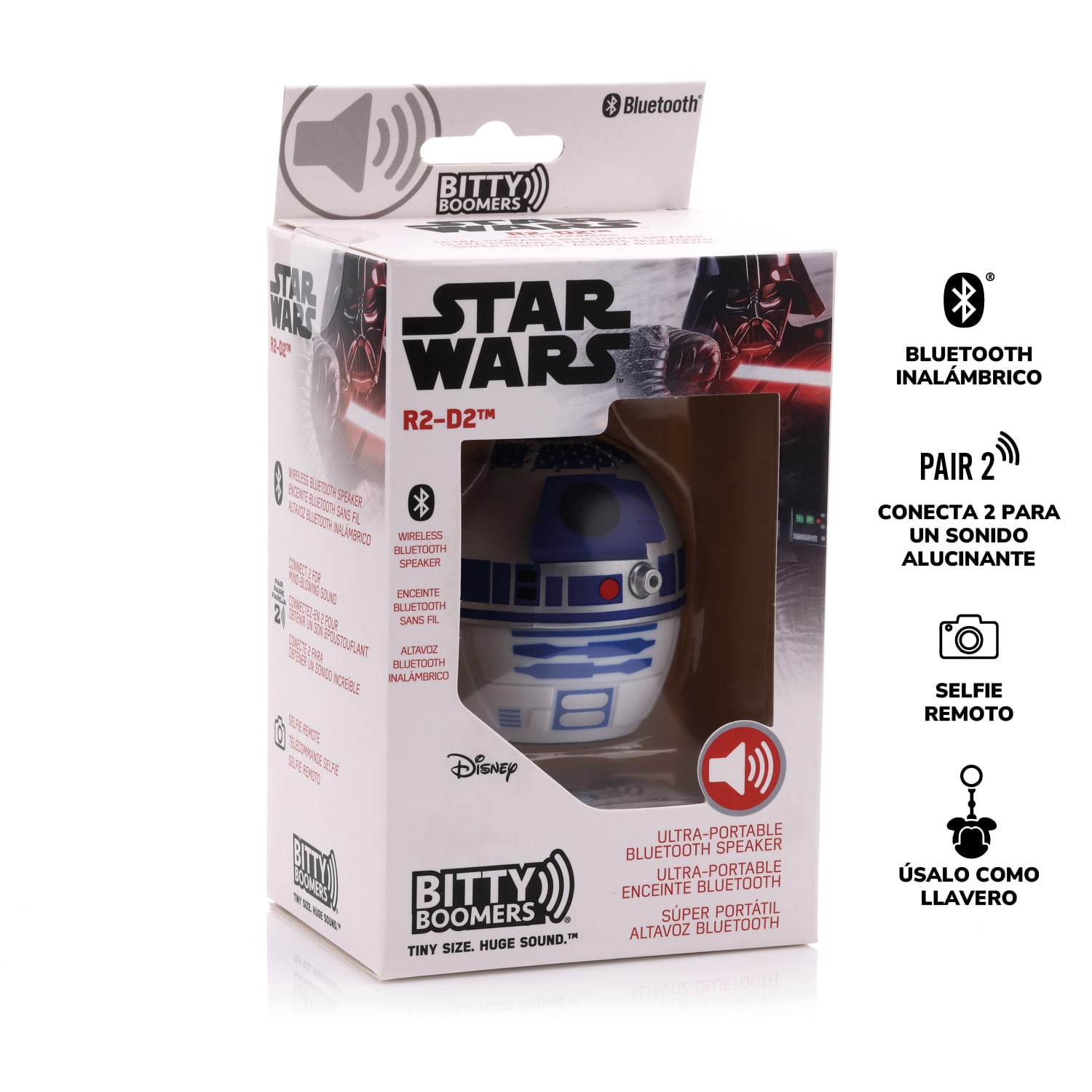 PARLANTE BLUETOOTH PORTATIL R2-D2 STAR WARS BITTY BOOMERS - 4