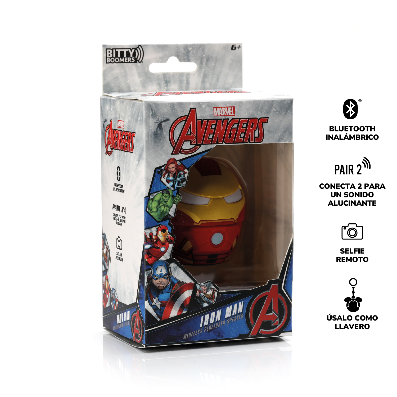 PARLANTE BLUETOOTH BITTY BOOMERS PORTATIL IRONMAN MARVEL - 5