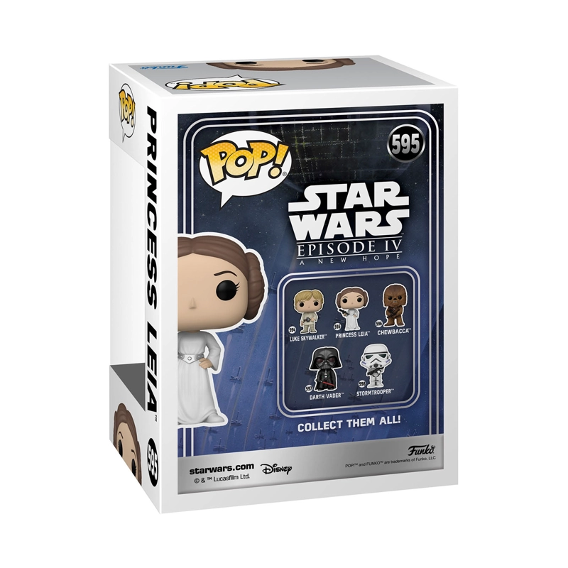 FUNKO POP MULTICOLOR PRINCESA LEIA STAR WARS - 595 - 3