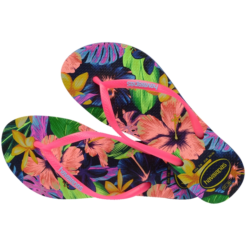 SANDALIAS MUJER HAVAIANAS SLIM NEON FLORA FUCSIA - 4