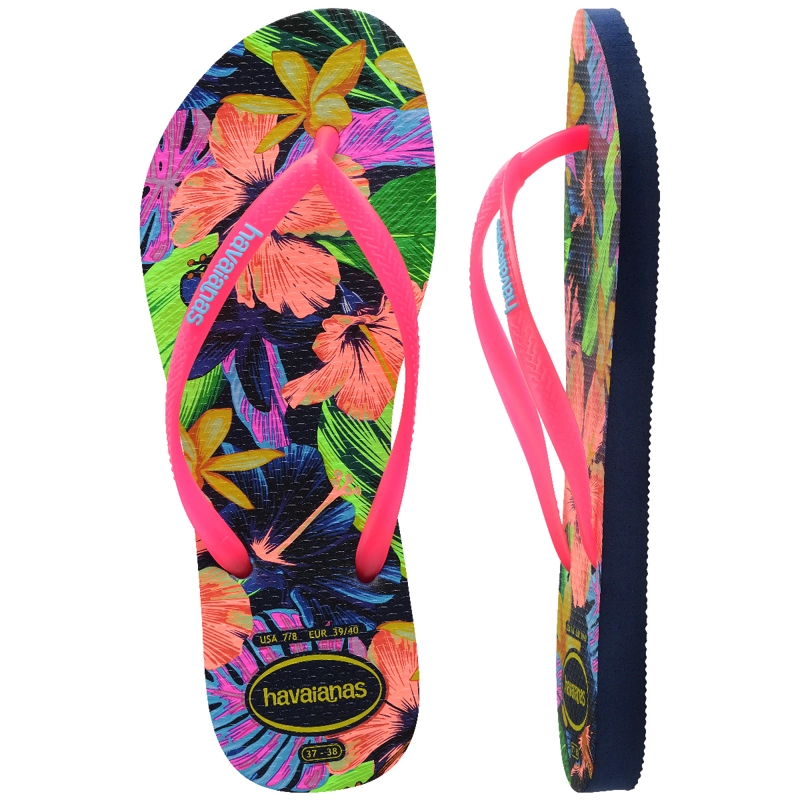 SANDALIAS MUJER HAVAIANAS SLIM NEON FLORA FUCSIA - 5