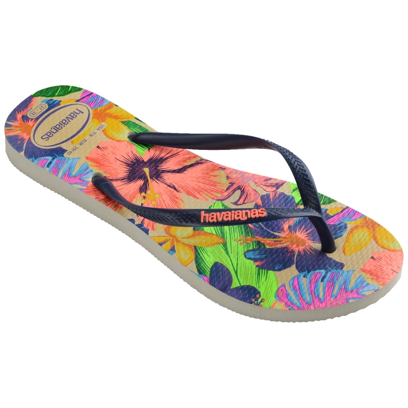 SANDALIAS MUJER HAVAIANAS SLIM NEON FLORA MULTICOLOR - 2
