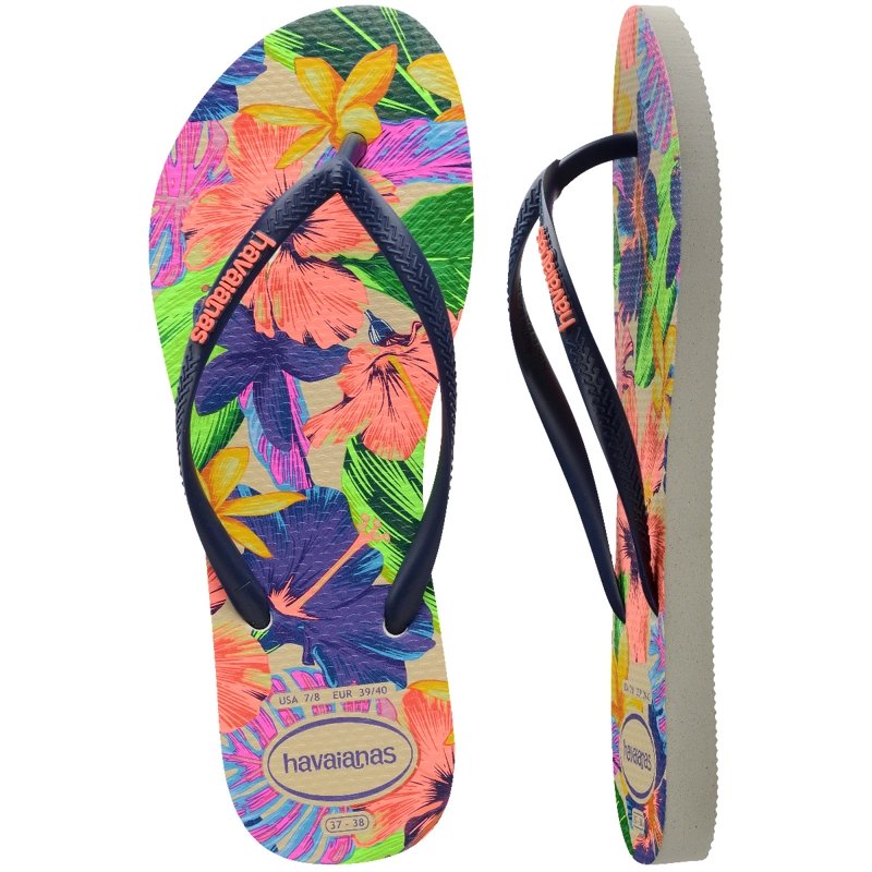 SANDALIAS MUJER HAVAIANAS SLIM NEON FLORA MULTICOLOR - 5