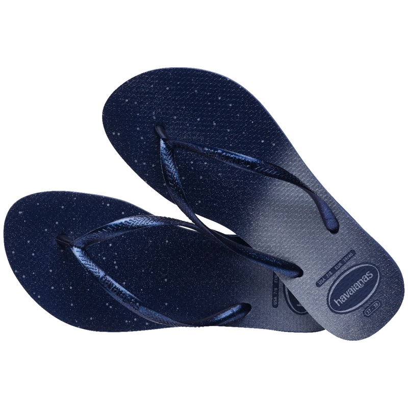 SANDALIAS MUJER HAVAIANAS SLIM GLOSS AZUL - 4