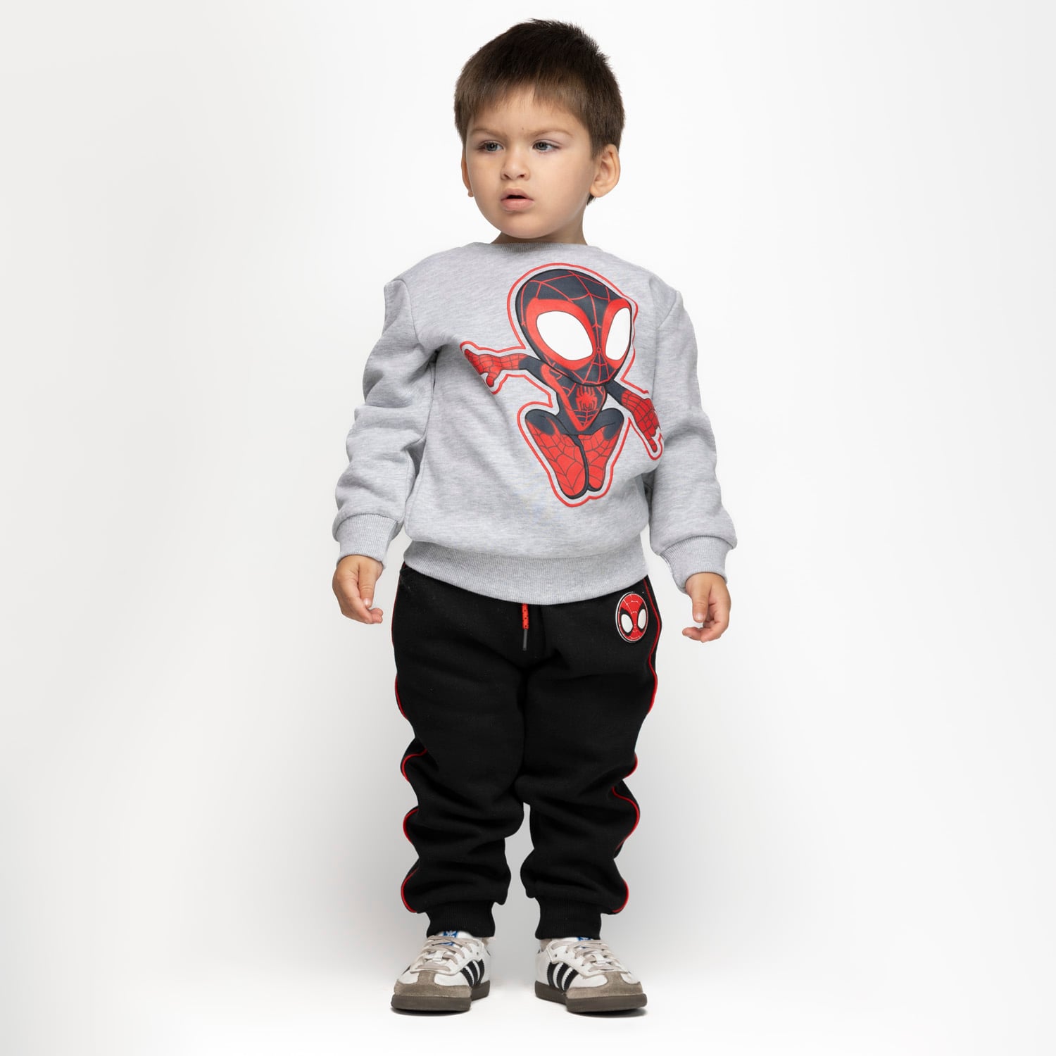POLERON NIÑO SPIDEY PERSONAJE GRIS MARVEL - 1