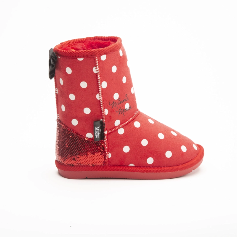 BOTA CHIPORRO NIÑA PUNTOS MINNIE ROJO DISNEY - 1