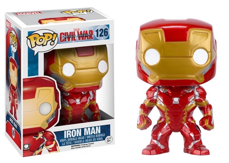 FUNKO POP MULTICOLOR CAPITAN AMERICA IRON MAN MARVEL - 126 - 1