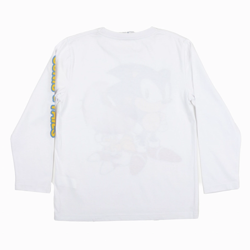 POLERA MANGA LARGA NIÑO SONIC Y TAILS BLANCO SONIC - 4
