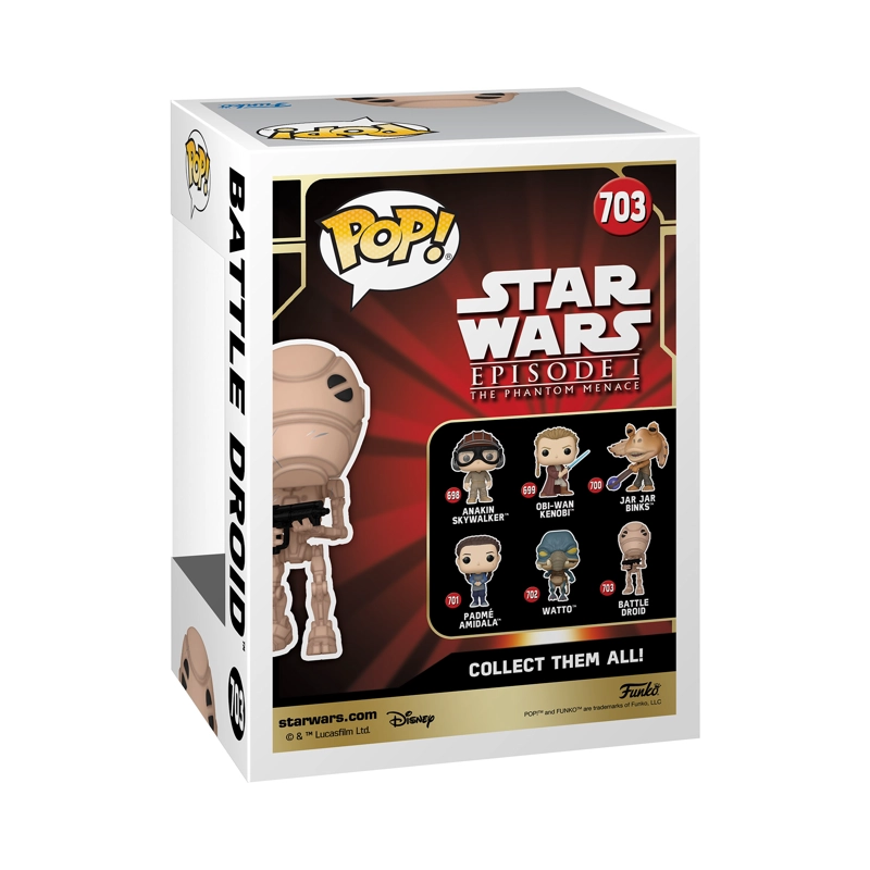 FUNKO POP MULTICOLOR BATTLE DROID STAR WARS - 703 - 3