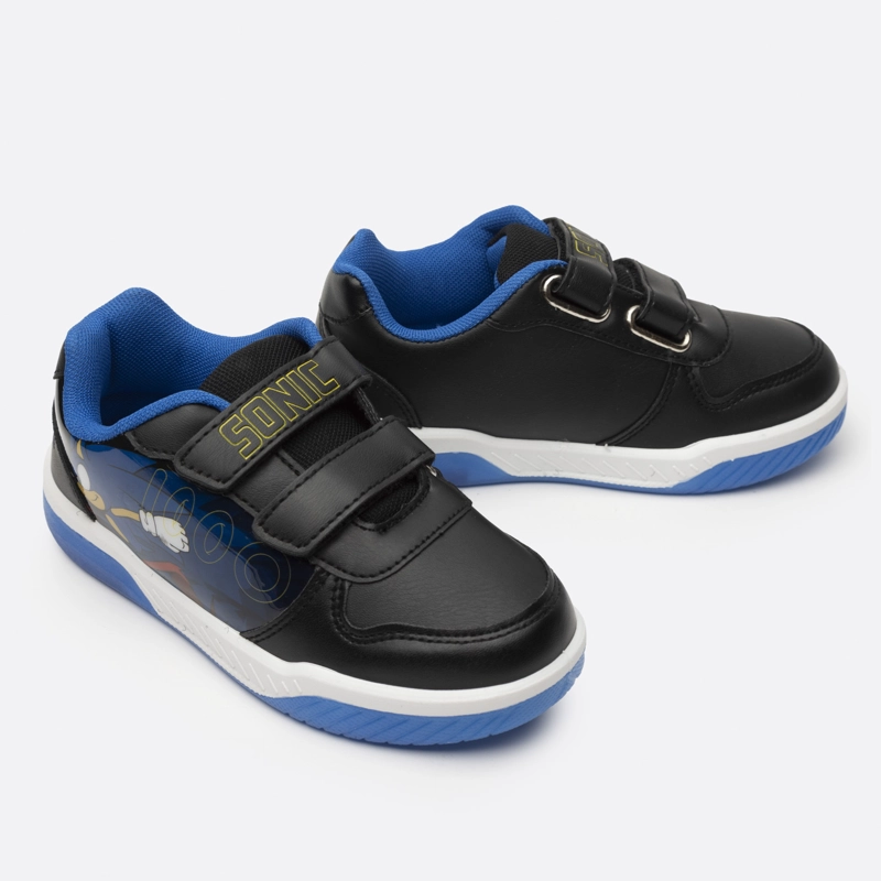 ZAPATILLAS NIÑO SONIC CASUALES NEGRO LUCES CORRIENDO - 3