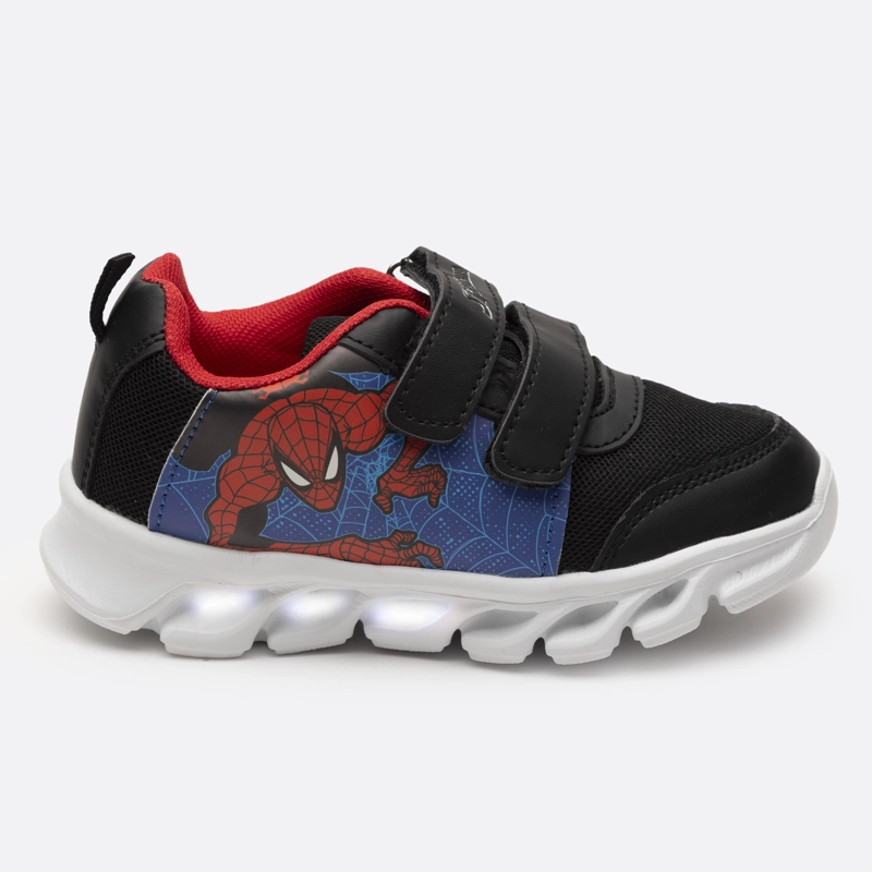 ZAPATILLAS NIÑO MARVEL CASUALES AZUL LUCES RAÑA SPIDERMAN - 1