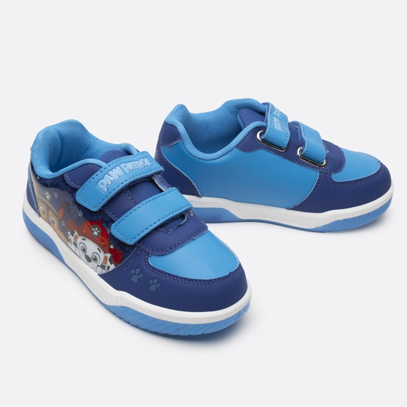 ZAPATILLAS NIÑO PAW PATROL CASUALES AZUL LUCES CHASE Y MARSHALL - 2