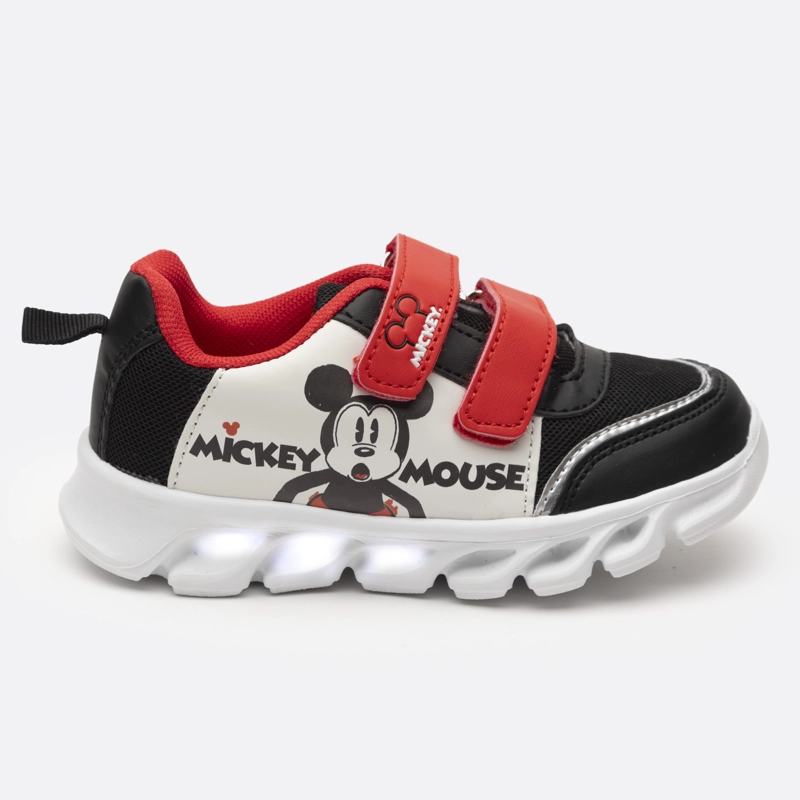 ZAPATILLAS NIÑO DISNEY CASUALES BLANCO LUCES EXPRESION MICKEY - 1