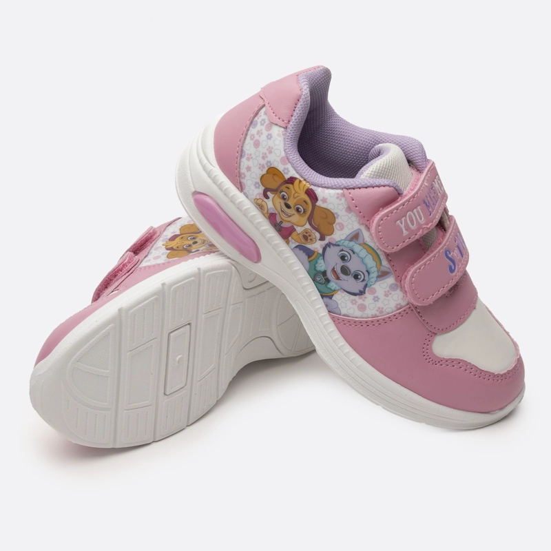 ZAPATILLAS NIÑA PAW PATROL CASUALES ROSADO LUCES SKYE Y EVEREST - 6