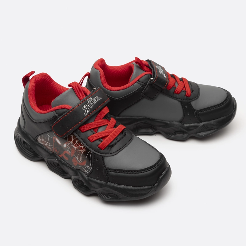 ZAPATILLAS NIÑO MARVEL CASUALES NEGRO LUCES MASCARA SPIDERMAN - 3