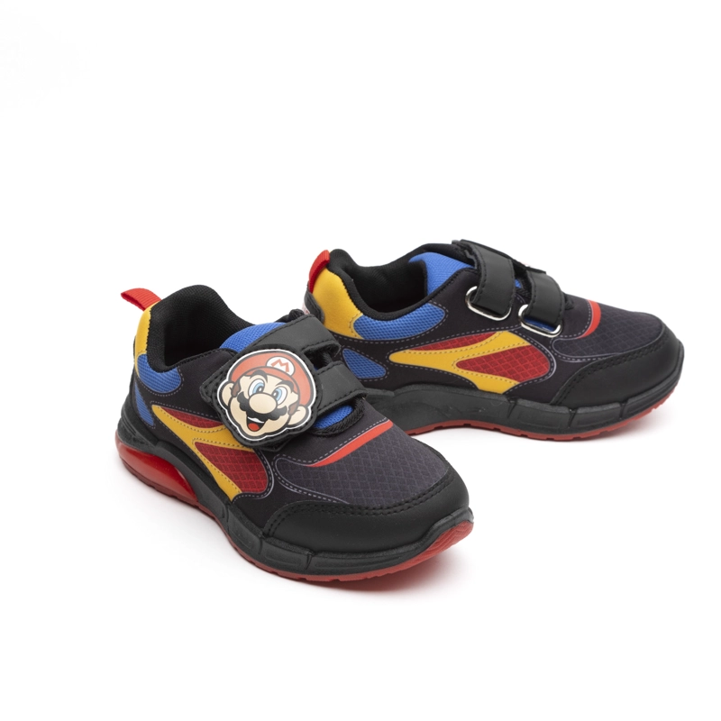 ZAPATILLAS CON LUCES NIÑO CARA MARIO BROS NEGRO NINTENDO - 2