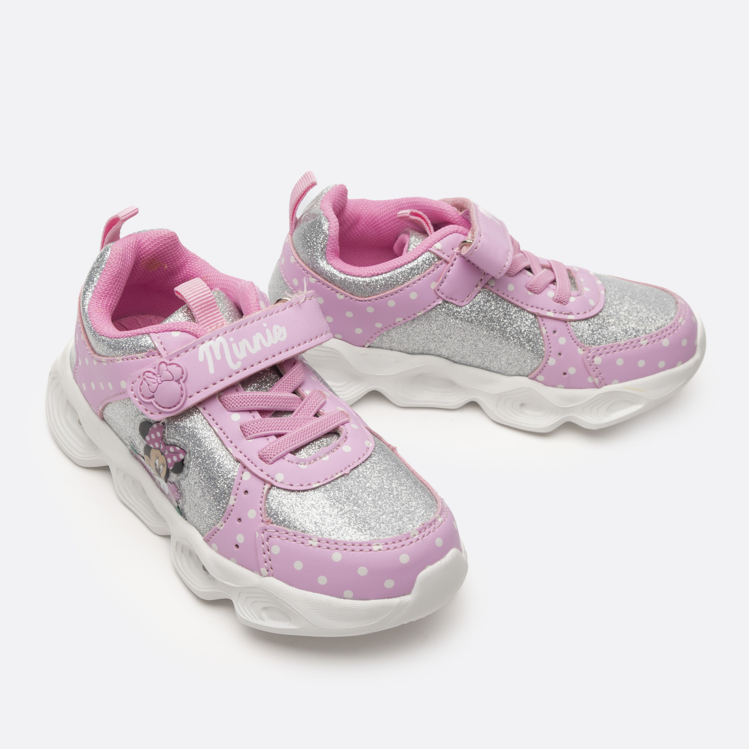 ZAPATILLAS NIÑA DISNEY CASUALES ROSADO LUCES LUNARES MINNIE - 4