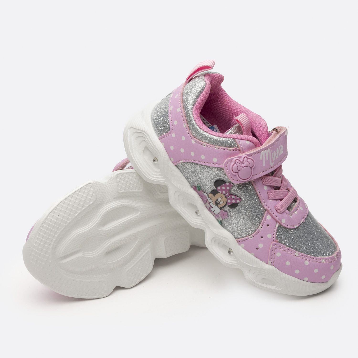 ZAPATILLAS NIÑA DISNEY CASUALES ROSADO LUCES LUNARES MINNIE - 6