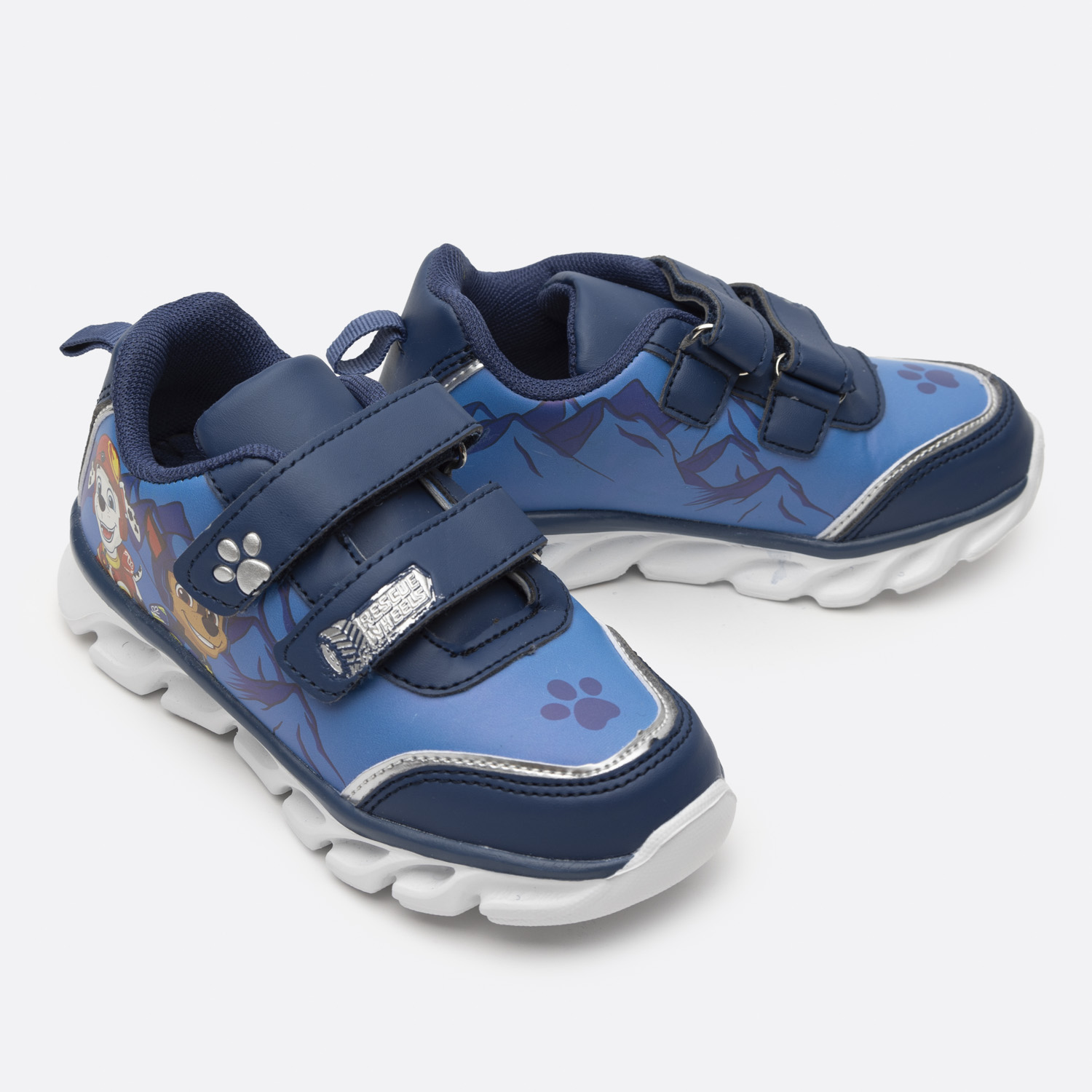 ZAPATILLAS NIÑO PAW PATROL CASUALES AZUL LUCES CHASE Y MARSHAL - 2