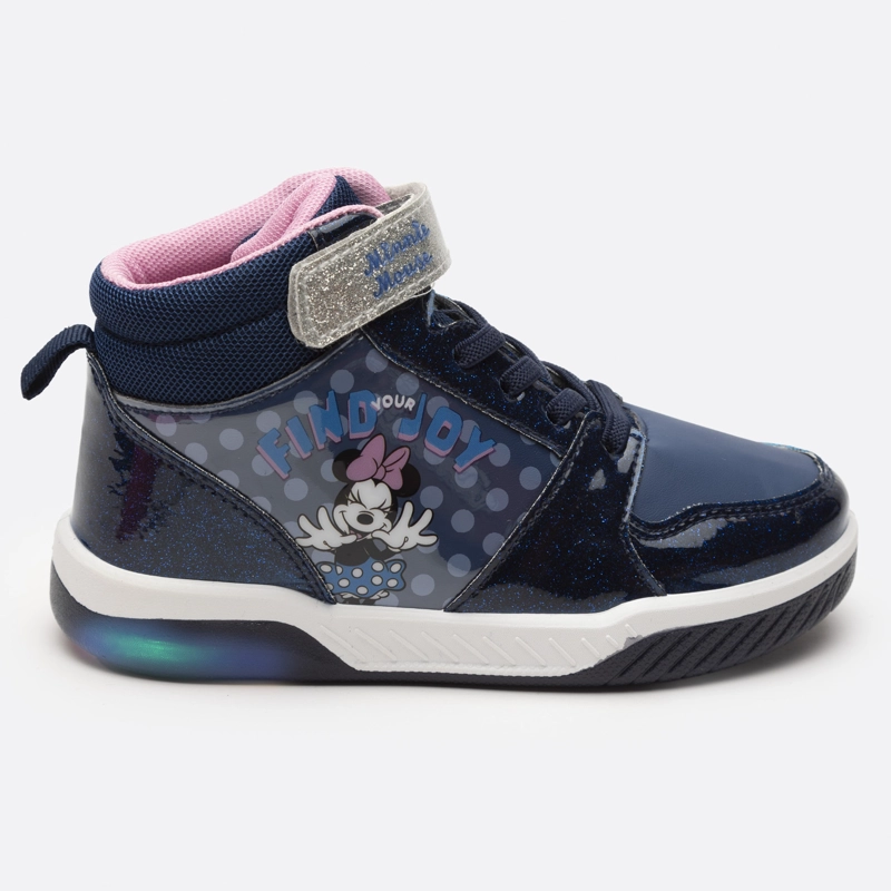 ZAPATILLAS NIÑA DISNEY CASUALES AZUL LUCES FELIZ MINNIE - 1