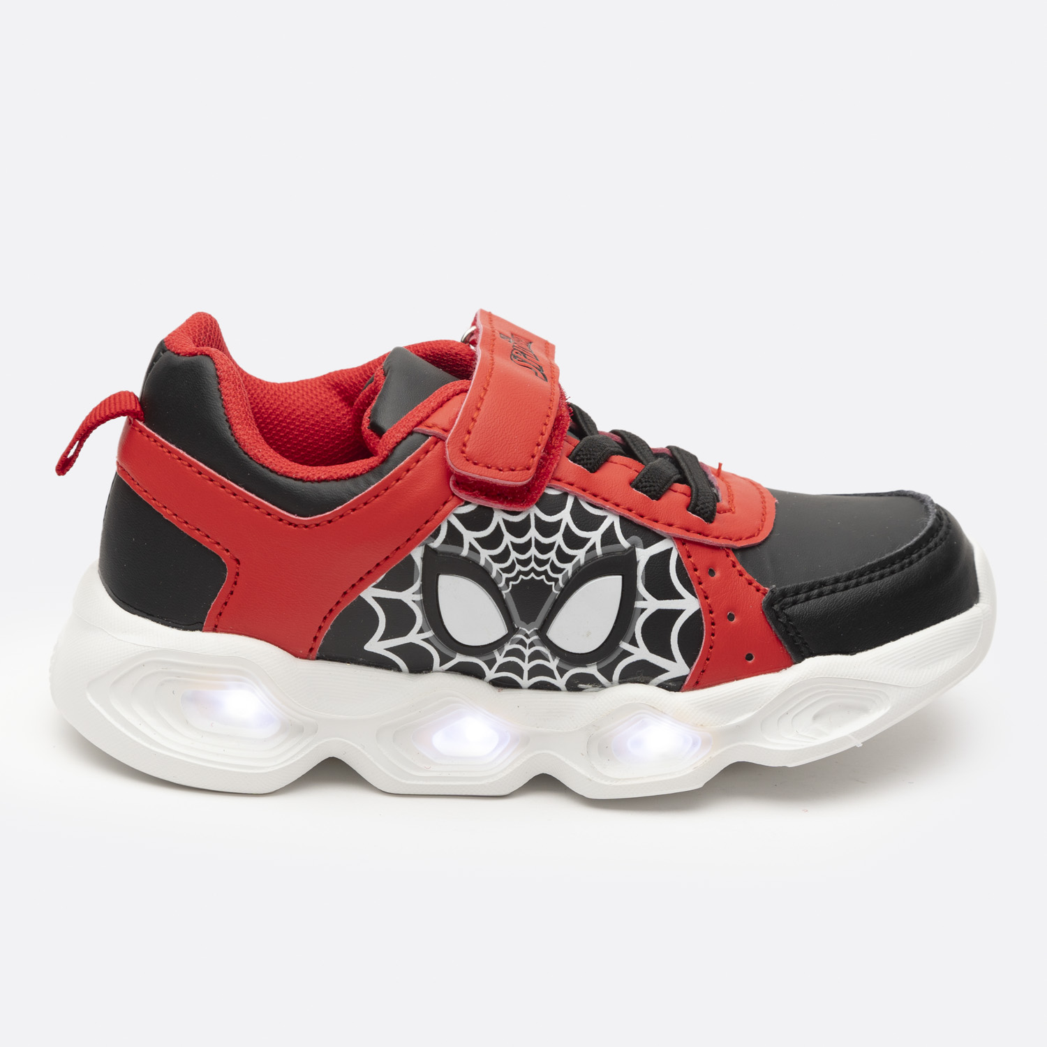 ZAPATILLAS NIÑO MARVEL CASUALES NEGRO LUCES OJOS SPIDERMAN - 2