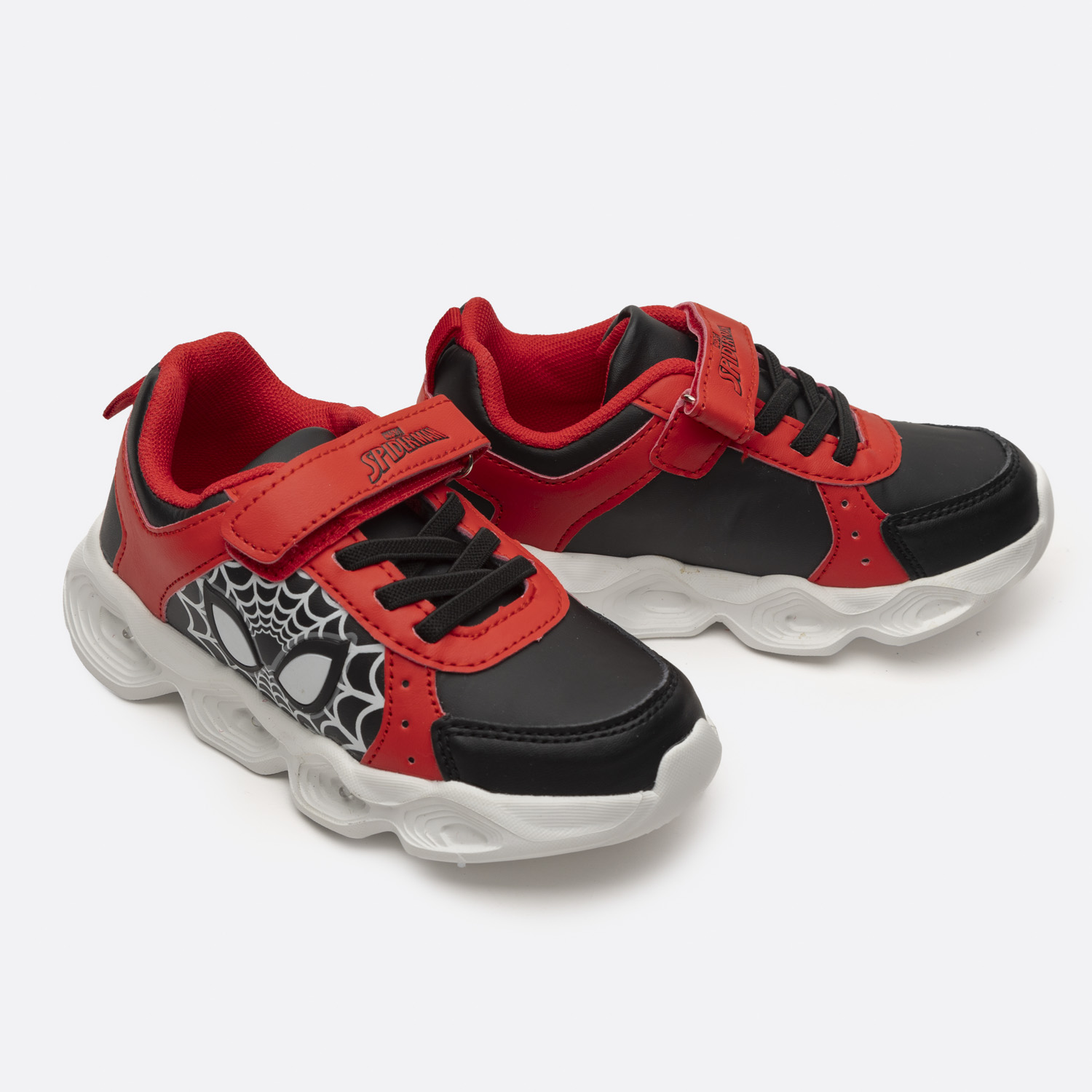 ZAPATILLAS NIÑO MARVEL CASUALES NEGRO LUCES OJOS SPIDERMAN - 3